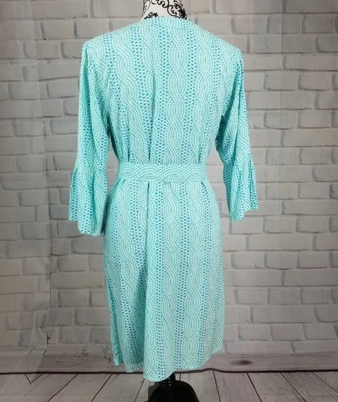 Escapada size medium geo print tie waist dress